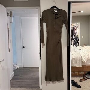 Reformation Lani Knit Dress Green - Size XS
